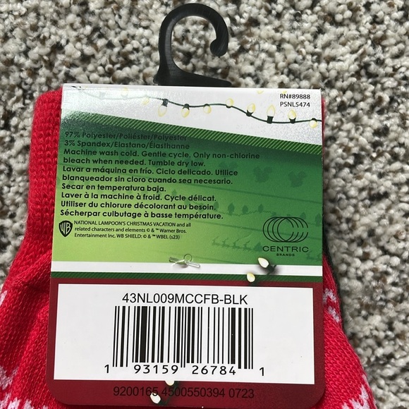 A Pair of National Lampoons Christmas Vacation Socks. Size 6-12 Green, Red New! - Picture 5 of 5